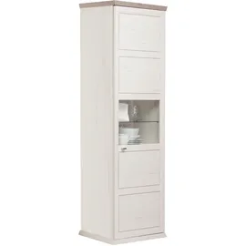 Hom ́in Vitrine CAMRON 69,5 x 209 x 42,5 cm Grau/Weiß