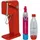 Sodastream Art mandarin red + Kunststoffflasche + CO2-Zylinder