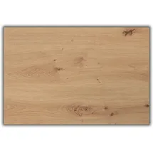 bümö Tischplatte 120x80 cm in Asteiche, Schreibtischplatte aus Holz, Holzplatte, Spanplatte kratzfest beschichtet, ABS-Kante, 120 kg Tragkraft für