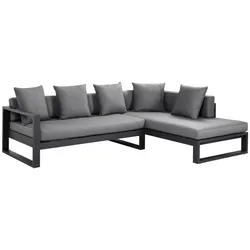 Garten-Ecksofa - Aluminium - Anthrazit - MOLOKAI von MYLIA