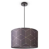 Paco Home 1-flg. ø45,5 cm rund schwarz Textil