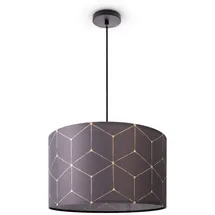 Paco Home 1-flg. ø45,5 cm rund schwarz Textil