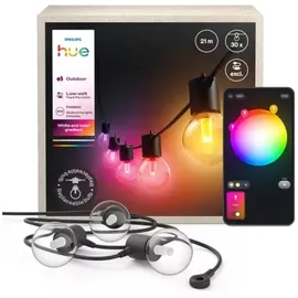 Philips Lichterkette Kunststoff 21 m 30 Birnen schwarz