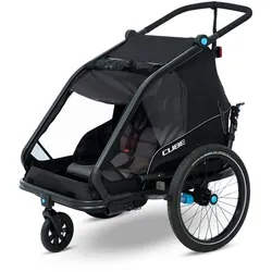 Cube Kinder Fahrradanhänger Double CMPT black