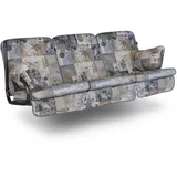 ANGERER Freizeitmöbel GmbH Hollywoodschaukel Auflage Comfort - passend für viele 3-Sitzer Hollywoodschaukeln - Schaukelauflage Made in Germany (Grau-Beige Gemustert)