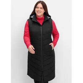sheego Longweste in schwarz | Gr.: 46