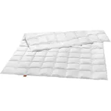 sleepling – Premium Luxus Daunendecke, leicht, 155x220 cm, Steppbett, allergikergeeignet - Weiß