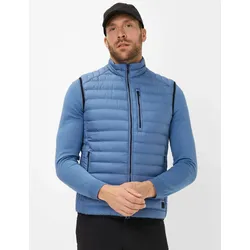 Steppweste BRAX "Style WILLIS", Herren, Gr. S, blau, 100% Polyester, Westen