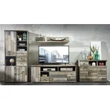 Innostyle Wohnwand Wohnzimmerschrank BONANZA DD81 - Driftwood Nachbildung