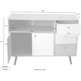 SIT Möbel Mailbox 106 x 71 x 45 cm natur/bunt