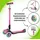 Globber Elite Deluxe mit Leuchtrollen pink