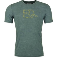 Ortovox 120 Cool Tec Mountain Logo Shirt kurzarm dark pacific blend (Herren) (88160-62401)