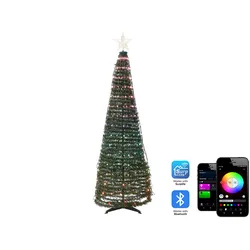 Deko Weihnachstbaum 160 cm mit Smart LED Beleuchtung mehrfarbig App-Steuerung 160 cm SAARLOQ