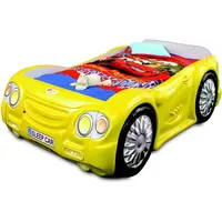 Rennwagen Auto Bett Matratze Kinderbett Autobett Kinderzimmer Betten Möbel gelb - Gelb