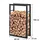 Estexo Kaminholzregal Metall 100 x 60 x 25 cm Schwarz