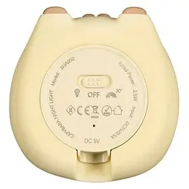 IDENA 40386 - LED Nachtlicht Capybara, Lampe aus Silikon mit Farbwechsel und Dimmer, ca. 11 cm groß, wiederaufladbar, USB Ladekabel inklusive, Beige