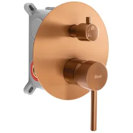 REA LUNGO duschset mit Regenbrause Kupfer