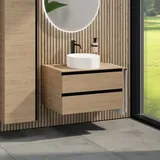 rivea Dia Unterschrank B: 80 mit 2 Auszügen, Waschtisch Ø 38 cm weiß B: 80 BR0535WH+BR0032SO+BR0002SO