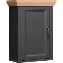 Mäusbacher Hängeschrank "Mali", grau (anthrazit matt, asteiche), B:45cm H:63cm T:25cm, Holzwerkstoff, Schränke, Hängeschrank Bad-Hängeschrank, Landhausstil, Breite 45 cm, Höhe 63 cm, Metallgriff