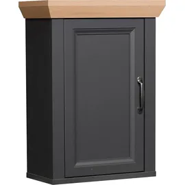 Mäusbacher Hängeschrank "Mali", grau (anthrazit matt, asteiche), B:45cm H:63cm T:25cm, Holzwerkstoff, Schränke, Hängeschrank Bad-Hängeschrank, Landhausstil, Breite 45 cm, Höhe 63 cm, Metallgriff