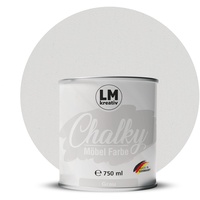 Chalky Möbelfarbe Kreidefarbe für Möbel 750 ml / 1,05 kg (Grau), matt finish In- & Outdoor Kreide-Farbe für Shabby-Chic, Vintage Look, Landhaus Stil Möbel streichen