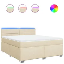 vidaXL Boxspringbett 180 x 200 cm Creme