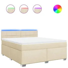 vidaXL Boxspringbett 180 x 200 cm Creme