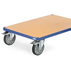 Abweiser-Rollen Transportwagen Ø50mm 4 Kunststoffrollen Br. ges. 80mm hellgrau