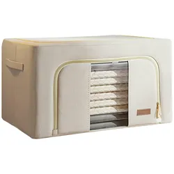 Joybos - Set mit 2 Aufbewahrungsboxen für Kleidung, 48 L (24x2), faltbar, aus Textilmaterial