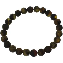 Ostsee-Schmuck Armband Kugel 8 mm schwarz 19 cm
