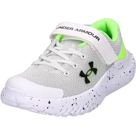 Under Armour Surge 4 Kinder White/Hyper Green/Black 32