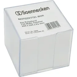 Soennecken Zettelbox 5806 105x105x91mm transparent +Inhalt