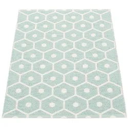 pappelina Honey Outdoor-Teppich - blass türkis / vanille 70 x 100cm