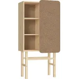Karup Hochkommode KARUP DESIGN "Slide", beige (natur, braun), B:70cm H:142cm T:38cm, FSC-zertifiziertes Massivholz, Sideboards, Aus massiven Kiefernholz und Kork Pinwand