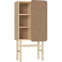 Karup Hochkommode KARUP DESIGN "Slide", beige (natur, braun), B:70cm H:142cm T:38cm, FSC-zertifiziertes Massivholz, Sideboards, Aus massiven Kiefernholz und Kork Pinwand