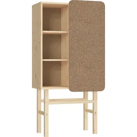 Karup Hochkommode KARUP DESIGN "Slide", beige (natur, braun), B:70cm H:142cm T:38cm, FSC-zertifiziertes Massivholz, Sideboards, Aus massiven Kiefernholz und Kork Pinwand