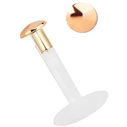 Dehnschnecke ADELIA ́S "Piercing  Ohrpiercing", Damen, rosa (rosegold), Titan, modisch, Piercings, Teflon ist Allergiefrei und als Erstpiercing zugelassen