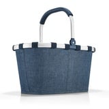 reisenthel carrybag in Twist Blau – Stabiler Einkaufskorb mit viel Stauraum und praktischer Innentasche – Elegantes und wasserabweisendes Design