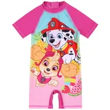 PAW PATROL Badekleid Paw Patrol Badeoverall für Mädchen, pink, kurzarm, UV 50 rosa