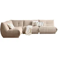 Livetastic Ecksofa, Taupe, Textil, 7-Sitzer, Ottomane links, L-Form, einzeln stellbar, 315x210 cm, Made in EU, Rücken echt, individuell planbar, Wohnzimmer, Sofas & Couches, Wohnlandschaften, Ecksofas