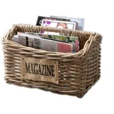 More2Home Dekokorb Zeitungskorb, MAGAZINE, Rattan grau, 46 cm breit