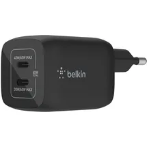Belkin BoostCharge Pro USB-C-GaN-Ladegerät mit zwei Anschlüssen und PPS (65W) (WCH013vfBK)