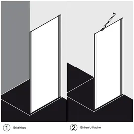 Kermi Ibiza 2000 TWO Seitenwand 100 x 200 cm I2TWO100201AK