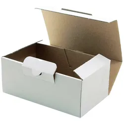 VEPATIM 25x Versandkarton 174x104x74mm schnelle Aufrichtung mit Steckverschluss Warenpost International weiß