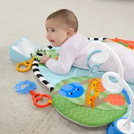 Fisher-Price 3-in-1 Kick & Sway Spieldecke mit sensorischen Spielzeugen zur Entwicklung von Neugeborenen