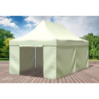 Faltpavillon Faltzelt Pavillon 3x6 Beige Gartenzelt Klappzelt Wasserdicht