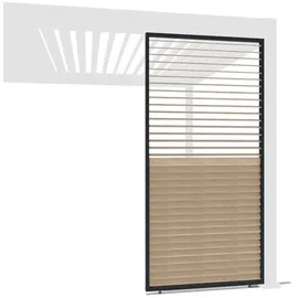 Weide Seitenwand für Weide Pergola 1 Stück 1,23 x 2,34 m Grau