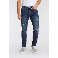 AJC Straight-Jeans, mit Abriebeffekten an den Beinen, Gr. 29 - Länge 32, dark blue, , 20346132-29 Länge 32