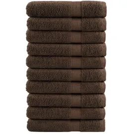 vidaXL SOLUND Handtuchset 10-tlg. Braun