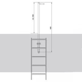 Hailo Professional Hailo Einholm- Einstiegshilfe versenkbar 50x50mm Edelstahl 1.4571/ASTM316ti